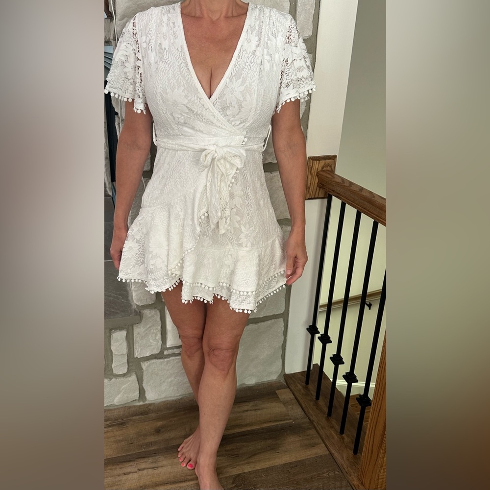 White floral dress